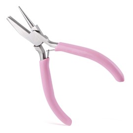 INJOYTEC 4.5 Inch Wire Loop Pliers One Side Pin Bending Gate with Grooved Slotted Pliers Concave & Round Nose Mini Precision Pliers Jewelry Accessories Wire Loop Plastic for Crafting Accessories
