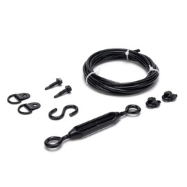 SANKINS Anti-Sag Gate Kits for Wooden Fence, Black Anti-Sagging Gate Support Cable Kit Hardware, Gate Sag Frame Kit Hardware for Wooden Fence, Wood Gate Door Repair Kit for Outdoor, 1 Pack