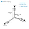 CoCud Y-Shape 3-Way Socket Wrench 11mm 13mm 15mm Length CR-V