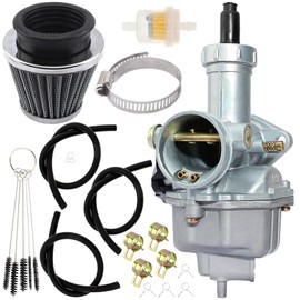 LIYYDS Filter + PZ27 Carburetor Hand Choke 27mm for 4-stroke CG 150cc 200cc 250cc 300cc ATV Go Kart Dirt Bike TaoTao Buyang Coolsport Lifan Kazuma Sunl Zongshen