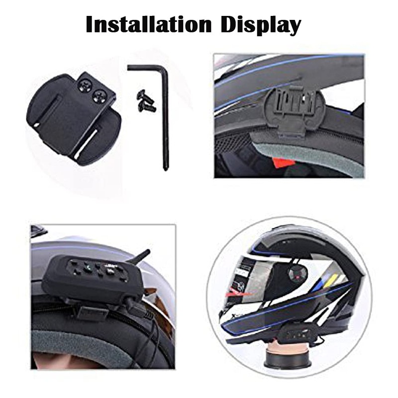 QSPORTPEAK Motorcycle Intercom Accessories, Microphone Headphone Clip for V6 /