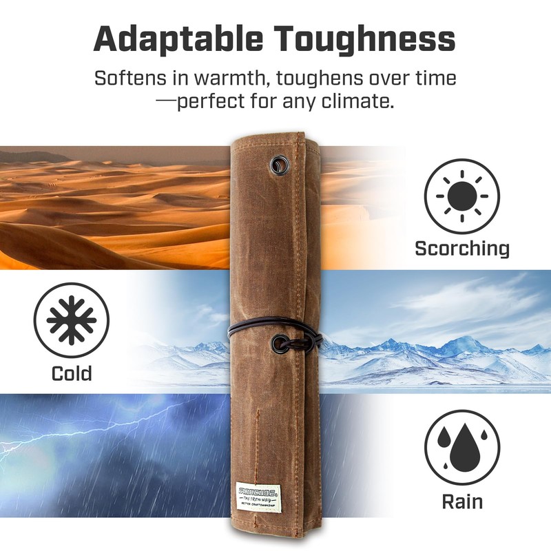 IRONCUBE Tool Pouch, 12 Pockets Wax Canvas Weatherproof Roll-Up Storage