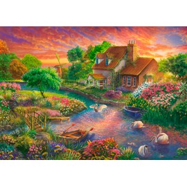 Ceaco - Sunset Swans - 1000 Piece Jigsaw Puzzle
