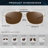 LINVO Polarized Sunglasses Men Premium Al-Mg Frame Classic Square Military