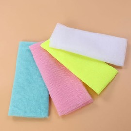 FRCOLOR Toalla De Baño Exfoliante De 4 Piezas Paño De Baño Toallita Exfoliante Ducha De Esponja Vegetal Hombres Gel De Baño Japonés Exfoliantes Corpor