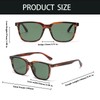YAMEIZE Retro Polarized Rectangle Sunglasses for - Women Men Classic