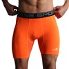 Viisendy Pro Mens Compression Leggings Shorts Tight Briefs, Orange/with side