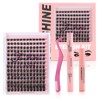 Fenshine Cluster Lashes Individual Lashes Wide Stem C/D Curl 9-15