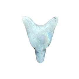 Sunshcat Natural Moonstone Pocket Wolf Head Crystal and Healing Stone Figurine,1.37 Inchs Perforated DIY Jewelry Pendant