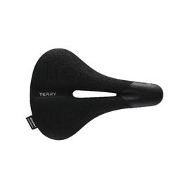 Terry Fisio ClimaVent Gel Max Men Saddle with Light FeC Steel Frame and ClimaVent Outer Material in Black, Seat Width: 12 cm - 15 cm, 423 003 71