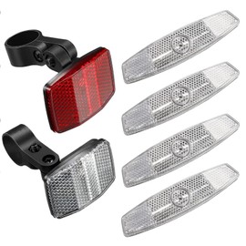 XINYUICEAN Reflectores de Bicicletas, 6 Reflectores de Plástico para Bicicleta Trasera Luces para Neumáticos de Bicicleta Reflector de Advertencia de Seguridad para Bicicletas Reflectores de Seguridad