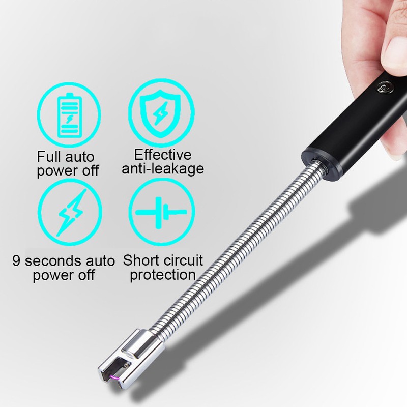 Portable Windproof BBQ Lighter Charging Long Hose Arc Lighter for