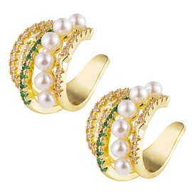 Lucpee Lymphatic Auriculotherapy White Onyx Ear Cuff, Astennu Lymphvity MagneTherapy Germanium Earrings Ga-ria Lymph'Liva Deoxi Earhoops Eleonore Earacupressure Detoxiear Balorange Earrings Non