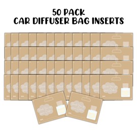Car Diffuser Care Instruction Cards | 50 pk 4.25x5.5” Postcard Reed Oil Wooden Top Glass Air Freshener Client Package Minimalist Neutral Brown