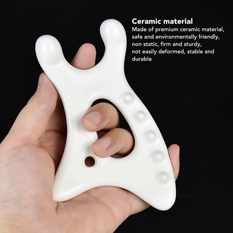 Ceramic Gua Sha Scraping Tool Ergonomic Rounded Edges Gua Sha