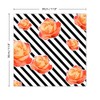 Flowers Stripe Rose Retro Framed Canvas Artwork Shelf Décor Housewarming