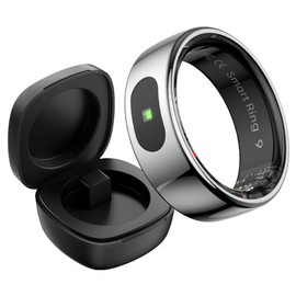 Yeforu Smart Ring Men Women Fitness Ring with Touch Button Heart Rate Monitor Sleep Ring Message Reminder Smart Rings Oxygen Health Tracker for Android & iOS Phones