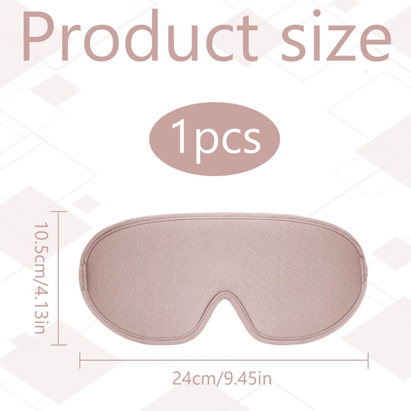 3D Sleep Mask,1 PCS Pink Eye Mask for Sleeping,Comfortable Adjustable