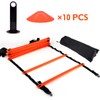 Speed Agility Train Kit, 19Ft Flat Ladder 10pcs Disc Cones
