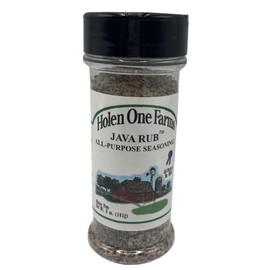 Holen One | Java Rub and Seasoning | Roast and Rib Rub | Coffee Rub | Bold Flavor | Gluten Free | No MSG | Sea Salt | Use on Ribs, Roasts, Steaks, Chicken, and More | 5 oz Bottle | Pack of 6