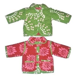 Global Mamas Handmade Reversible Quilted Toddler Jacket 3 Button 12-18 Month NEW