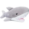 Kawaii Plush Shark Pillow – Soft Gray Shark Stuffed Animal,
