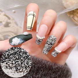 Tweed Gold Pearl Nail Glitter / 트위드 골드펄 네일글리터