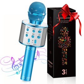 GeschenPark Karaoke Microphone, Easter Gifts Children's Microphone Toy from 3-11 Years, Gift Girls 3-9 Years, Bluetooth Microphone Boys Children Toy Children's Day Girls Gifts