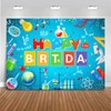 Mocsicka Science Theme Birthday Backdrop Chemical Laboratory Mad Sciencist Happy
