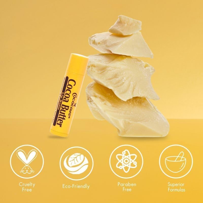 Cocoa Butter Lip Balm, .15 oz, 6 Pack