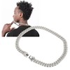 19.7in Necklace Rhombus Full Rhinestones Cool Double Layered Chain Necklace
