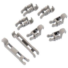 Vaporly UK Bearing Brackets Set for Spiked Rows for Bosch Siemens 00611472 611472 Bearing Clips Attachment Folding Spiked Row for Lower Basket Dishwasher insert clip set
