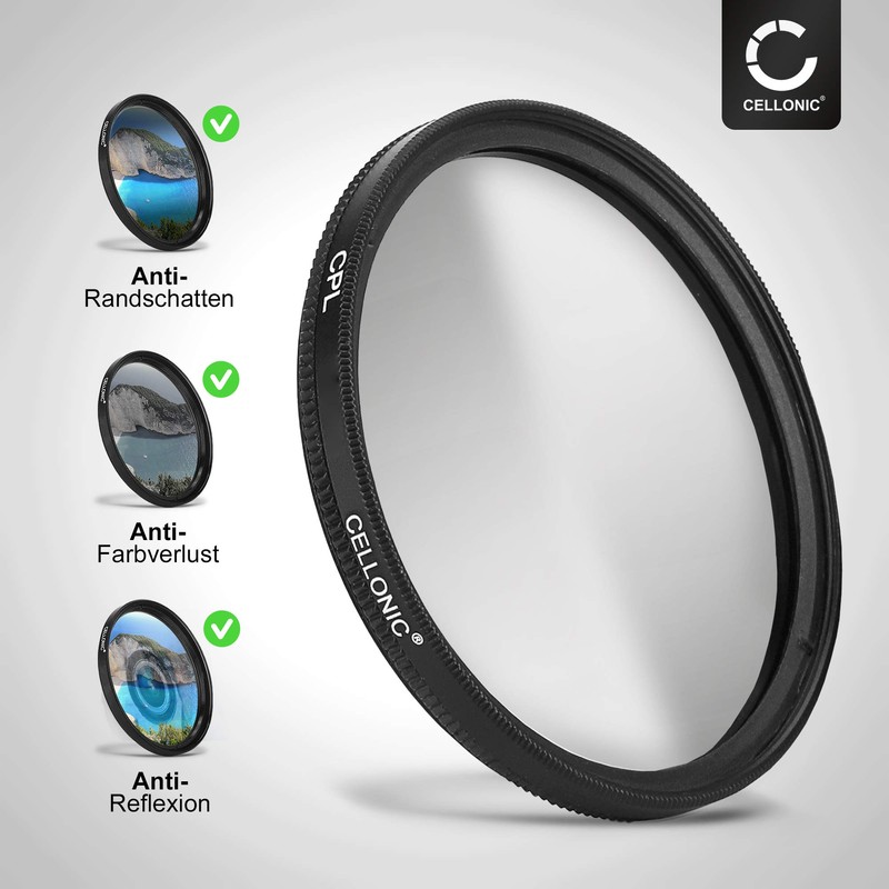 CPL Filter Compatible with Diameter 62 mm Lens with 62