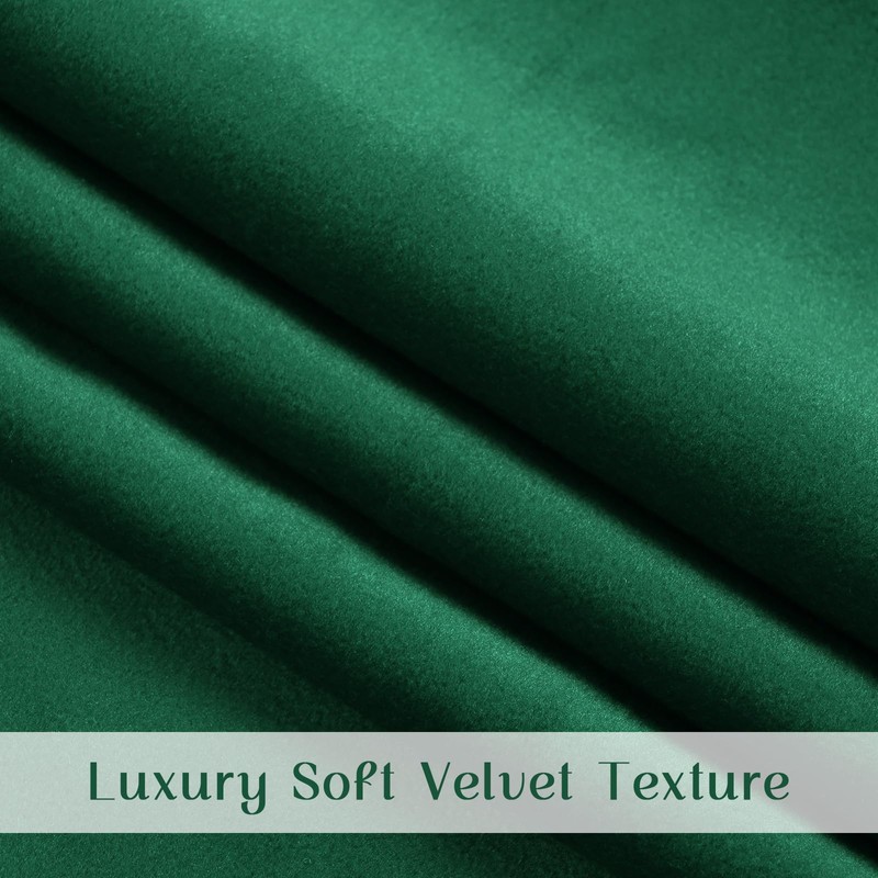 Likiyol Green Velvet Valances for Windows Ruffle Valance Curtains Christmas