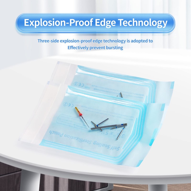 Annhua 3.5 X 6.5 Self Sterilization Pouches for Dental Offices,