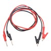 2pcs 1 Meter Cable Length Stackable Banana Plug to Crocodile
