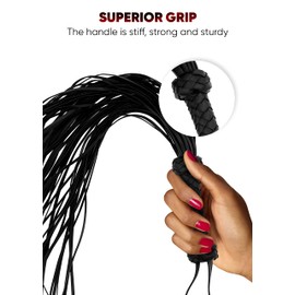 Horse Whip Equestrian Training Horse Crop Black Riding Whips 30 inch Faux Leather