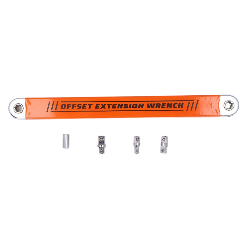 Offset Extension Wrench with 1/4in 3/8in 1/2in Drive Adapter Multifunctional