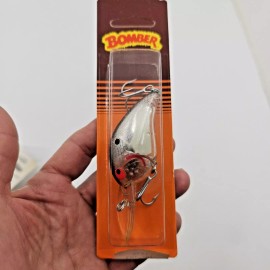 Bomber Vintage Bomber Fat A 6F SI Silver Flash Crankbait Orange Brown Card