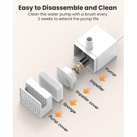 Replacement Water Pump for PW07SAU 10L/2.64Gal Stainless Steel Dog Water Fountain