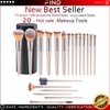 20pcs Pro Champagne Soft Eyebrow Shadow Makeup Brush Set + Brush Holder