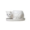 Leadigol Cat Shaped Ceramic Cactus,Cat Succulent Planter with Drainage,Cartoon Ceramic