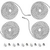 XIYAOXI 3mm Ceiling Fan Pull Chain Extender Sliver Light Chain