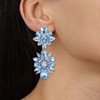 Shimmeroo Light Blue Statement Earrings for Women, Dangle Earrings Rhinestone