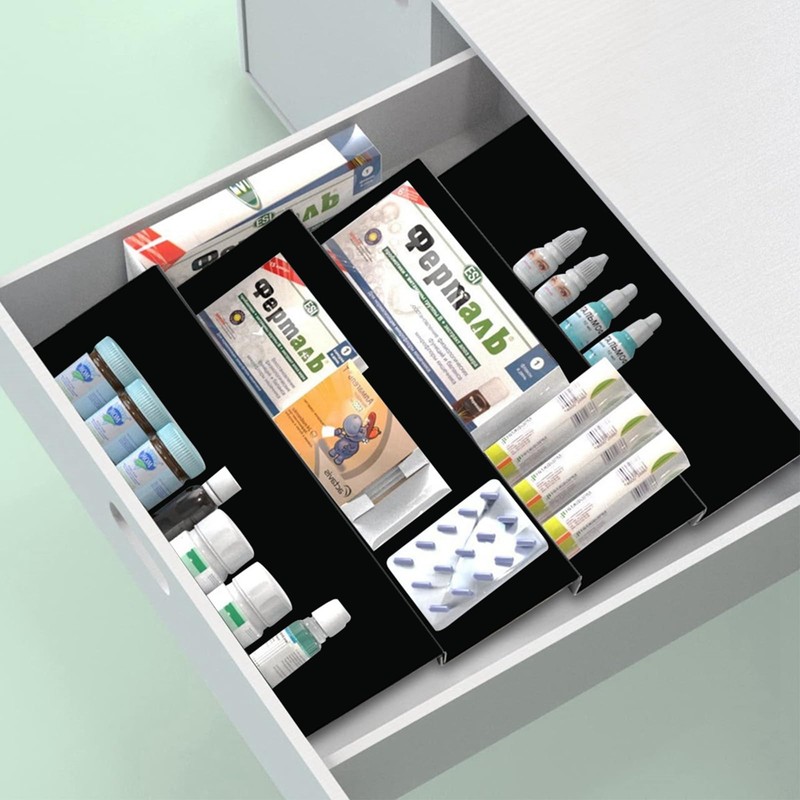 KILDOWS Spice Organiser Drawer, 4 Pieces Removable Spice Rack Drawer