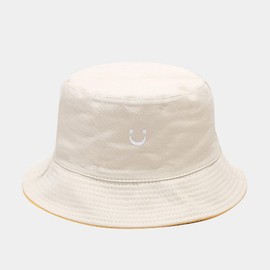 MAZELIKEHOOD Fishing Hat Men Women Bucket Hat Double-Side Various Print Cotton Sun Hat Reversible Leisure Hat, Black and beige