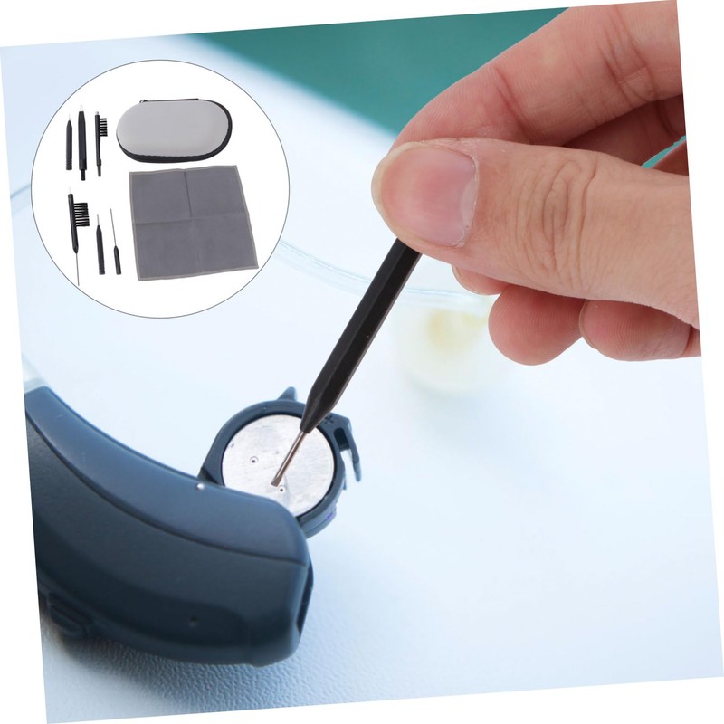 ORFOFE Hearing Aid Cleaning Kit 7-Piece Set Universal Cleaning Brush