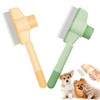 Pack of 2 Fellblitz Cat Brush, Self-Cleaning Flea Comb for
