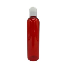 8 oz Red Cosmo Plastic Bottles -12 Pack Empty Bottle Refillable - BPA Free - Essential Oils - Aromatherapy | White Press Down Disc Cap - Made in the USA - by Natural Farms…