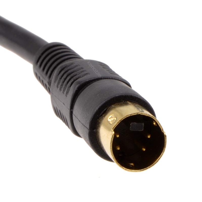 SVHS S VIDEO CABLE 4 PIN MINI DIN MALE to